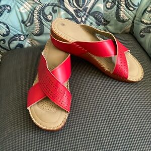 Red Sandals Sz 9M